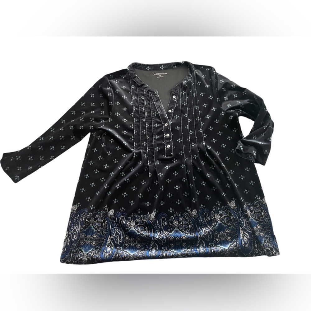 Croft & Barrow velour top-medium
